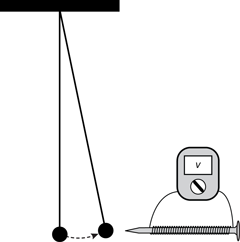 Diagram of an electromagnet. 